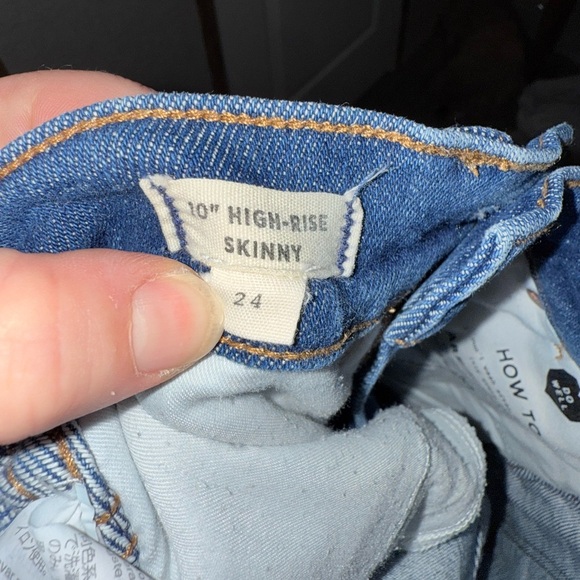 Madewell Distressed Blue Skinny Jeans - Picture 4 of 4